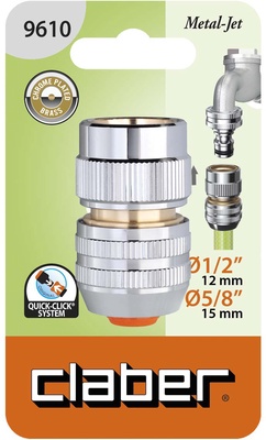 Conector Automatico Manguera 1/2 - 5/8 Metal-Jet